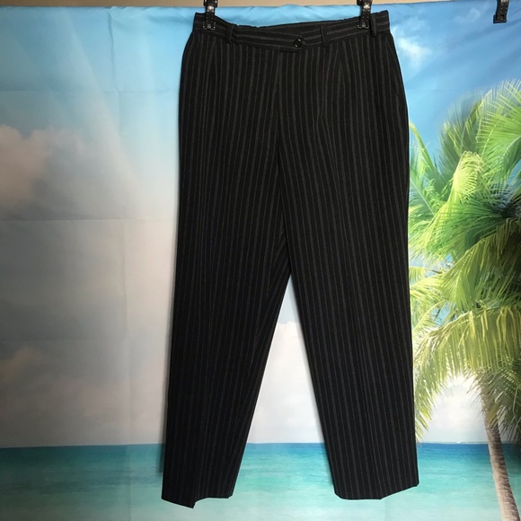 Norm Thompson Pinstriped Pants 12 Petite Beautiful - Picture 4 of 14
